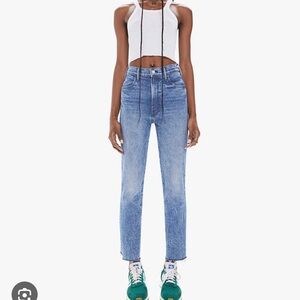 MOTHER Jeans, The Hustler Ankle Fray in Far From Over